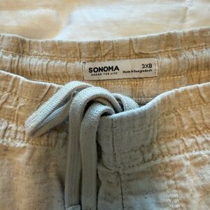 Sonoma Linen Casual Pull On Shorts